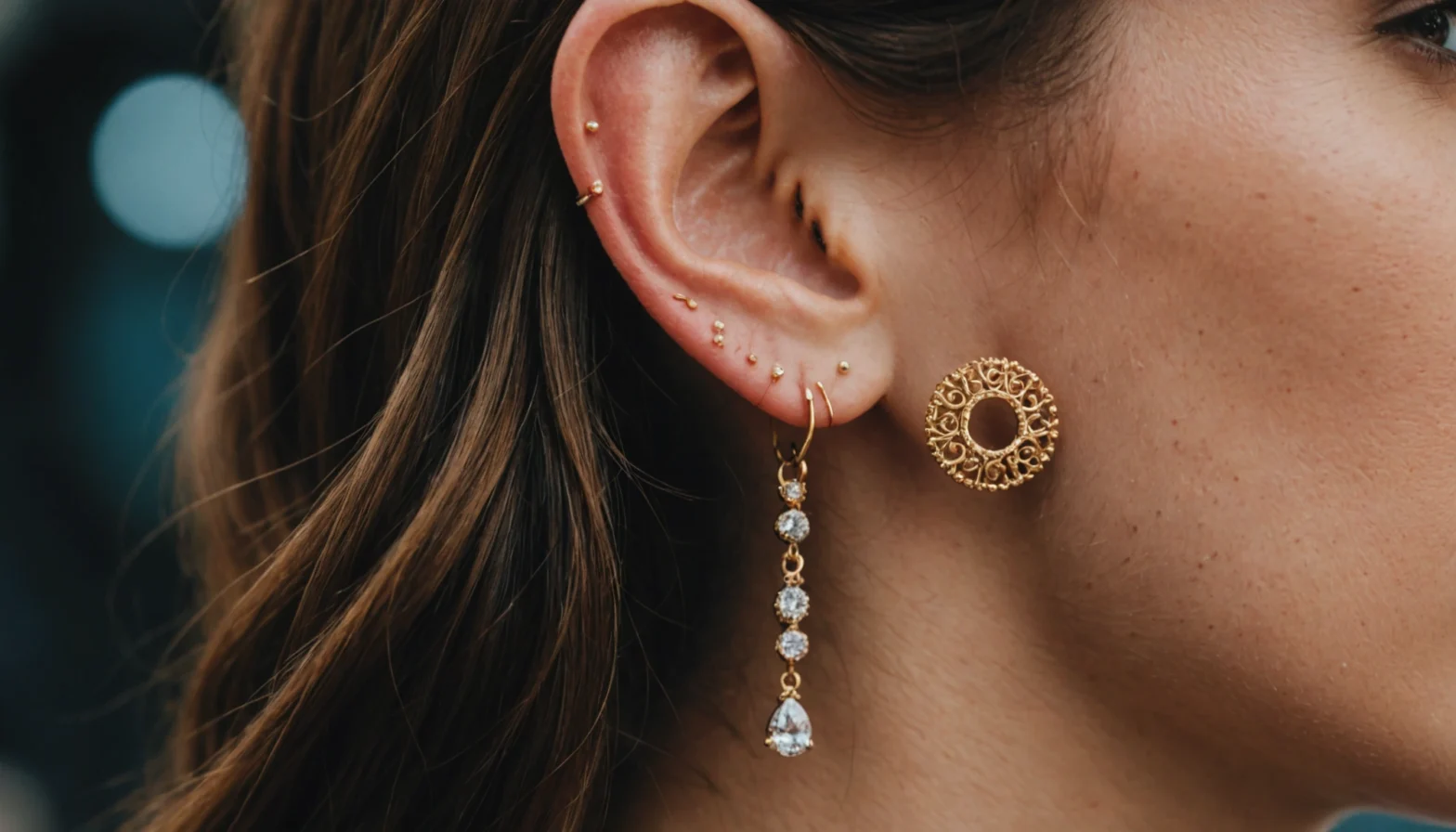 boucle d'oreilles deuxieme trou